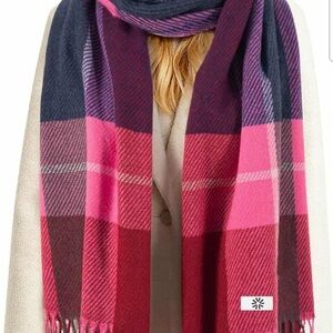 Stylish Pink and Purple Plaid Scarf